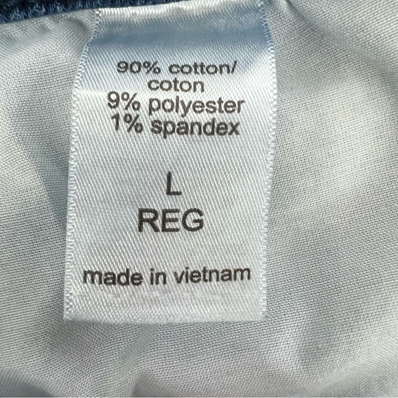 MAURICES Women’s Blue Jeans Sz Large (10-12) High-Rise Shark Bite Frayed Leg - Picture 6 of 13